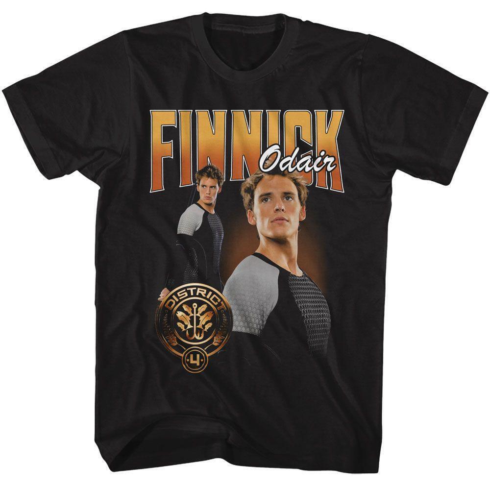 Hunger Games Finnick Odair Duo Photo Black Adult T Shirt